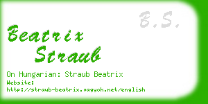 beatrix straub business card